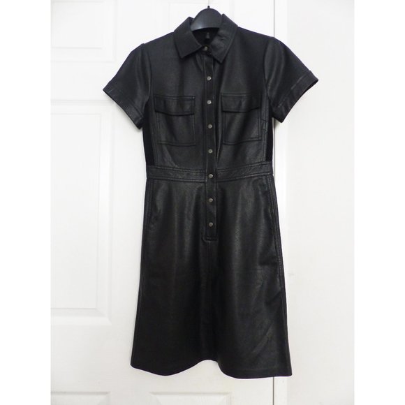 BCBGMaxAzria Faux Leather Dress - Picture 1 of 2